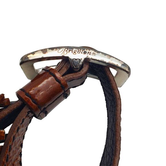 Brighton Patent Leather Crossbody Caramel Brown Handbag Wallet Shoulder Purse - Picture 6 of 13